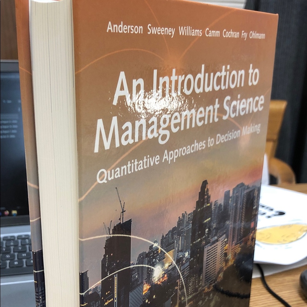 An Introduction to Management Science Textbook - Picture 5 of 5